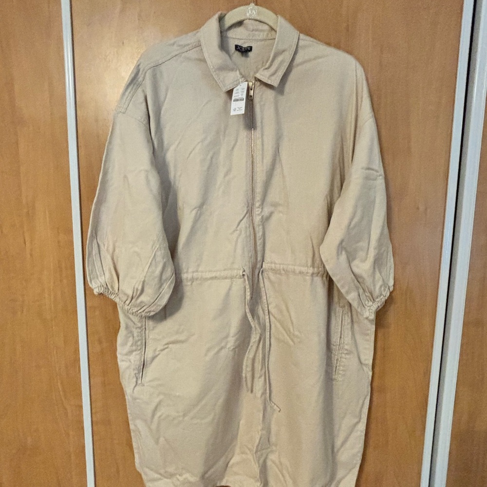 J. Crew Light Tan Zip-Up dress